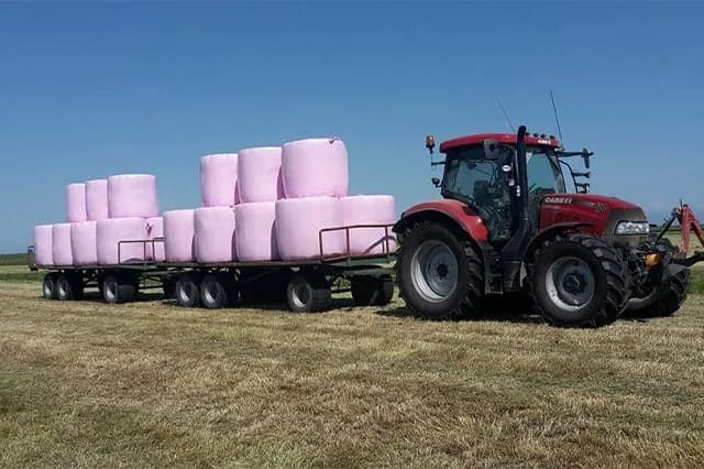 Tractor + platte oplegger